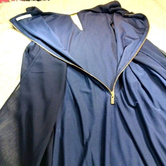 NWOT Signature Collection Double Layer Chiffon Sleeveless A-Line Midi Dress L... - Picture 15 of 15